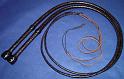 Matched Pair of 5ft Brandy 12 plait Classic American Bullwhips with Custom Black Accents B